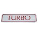 BENTLEY TURBO - BOOT LID BADGE - RED LETTERS - UB43762